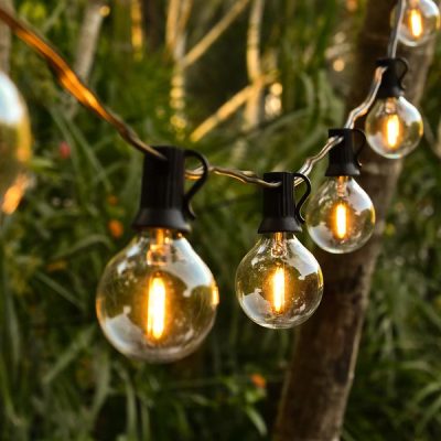Luces en guirnalda G40 Globe - 25 bombillas, 7,5 m, extensible | YARDBULBS