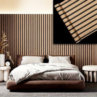Pegatina de pared efecto madera - 2 tiras, 300x45 cm, autoadhesiva | L2INEWALL