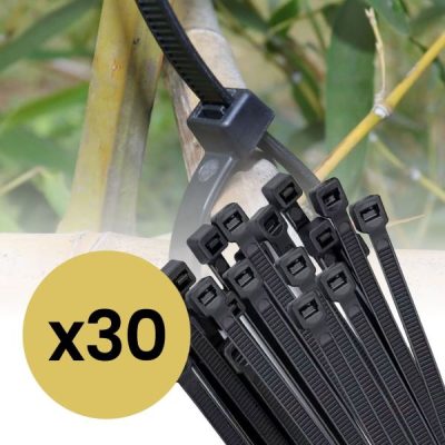 30 bridas de plástico con cierre automático | TIES