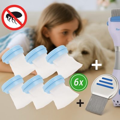 6 bolsas desechables + peine para piojos GRATIS